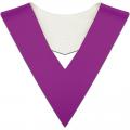  White/Purple Reversible Lectern Cowl Scapular - Without Embroidery - Dupion Fabric 