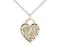  Footprints/Heart Neck Medal/Pendant w/Peridot Stone Only for August 