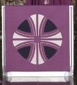  Purple "Cross" Altar Cover -  Omega Fabric 