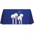  Blue Full Laudian Frontal - Advent Candles Motif - Lucia or Omega Fabric 