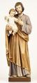  St. Joseph w/Child Statue in Linden Wood, 40"H 
