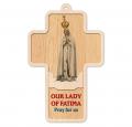  3 3/8" X 5" OUR LADY OF FATIMA 100TH ANNIVERSARY IMAGE WOOD CROSS 
