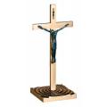  Altar Crucifix | 12" | Brass Or Bronze | Square Base 
