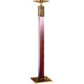  Floor Candlestick | 44" | Brass Or Bronze | Wood Column | Square Base 
