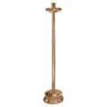  Processional Candlestick | 47" | Bronze Or Brass | Round Base With Pattern 
