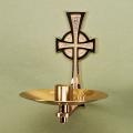  High Polish Finish Bronze Consecration/Dedication Candle Holder: 4076 Style 
