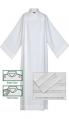  Front Wrap Adult/Clergy Alb With Lace Inserts & Buttons (100% Poly) 