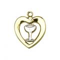  Heart/Chalice Two Tone Neck Medal/Pendant Only 