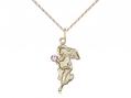  Guardian Angel Neck Medal/Pendant w/Light Amethyst Stone Only for June 