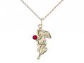  Guardian Angel Neck Medal/Pendant w/Ruby Stone Only for July 