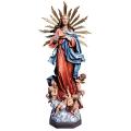  Our Lady of the Assumption of Mary Statue w/Angels in Linden Wood, 32" - 60"H 