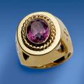  Bishop's Ring | Synthetic Amethyst | 14K Gold 