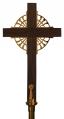  Processional Cross | 20” | Bronze Or Brass | Oak | 54” Staff 