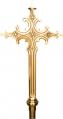  Processional Cross | 19” | Bronze Or Brass| Embellished | 54” Staff 