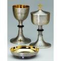  Chalice And Paten | Straight Hammered Oxidized Finish 