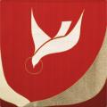  Red "Dove of Peace" Altar Cover - Omega Fabric 