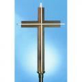  Processional Cross | 19” | Bronze Or Brass | Oak | 54” Staff 
