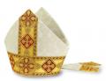  Ecru Bishop Miter - Duomo Fabric 