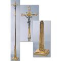  Processional Crucifix | 85" | Bronze Or Brass | Budded Cross 