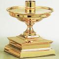  Altar Candlestick | 6" Base | 6-1/2" Ht | Brass Or Bronze | Square Base 