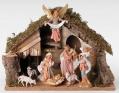 Eight Piece Nativity Set With Stable 