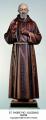  St. Padre Pio Blessing Statue in Linden Wood, 24" - 72"H 