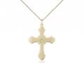  Cross Neck Medal/Pendant w/Peridot Stone Only for August 