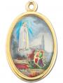  GOLD OVAL O.L OF FATIMA PICTURE MEDAL (10 PK) 
