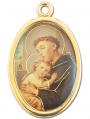  GOLD OVAL ST. ANTHONY PICTURE MEDAL (10 PK) 