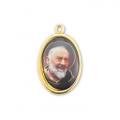  GOLD OVAL ST. PIO PICTURE MEDAL (10 PK) 
