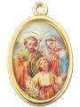  GOLD OVAL HOLY FAMILY PICTURE MEDAL (10 PK) 
