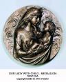  Our Lady w/Child Medallion/Plaque Relief in Fiberglass, 29"D 