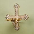 Combination Finish Bronze Consecration/Dedication Candle Holder: 7130 Style 