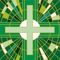  Green "Designed" Altar Cover - Deco Fabric 