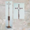  Processional "Risen Christ" High Polish Finish Bronze Floor Cross/Crucifix: 7518 Style 