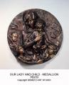  Our Lady w/Child Medallion/Plaque - Bronze Metal (Custom) 