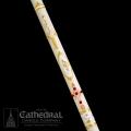  Ornamented Gold Leaf Detailed Paschal Candle #10, 2-1/2 x 60 