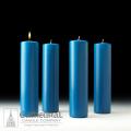  Advent Pillar Stearine SHE 3 x 12, 4 Blue 