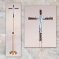  Processional "Risen Christ" Enameled Floor Bronze Cross/Crucifix: 9013 Style 