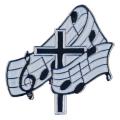  Musical Notes Cross Pin (2 pc) 