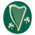  Irish Harp & Shamrock Lapel Pin (2 pc) 