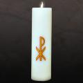  Emitte Pax Christ Candle Candela Shell - 12" Ht x 3" Dia 