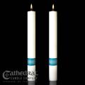  Complementing Altar Candles, Divine Mercy 1-1/2 x 12, Pair 
