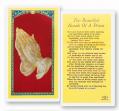  "The Beautiful Hands of a Priest" Laminated Prayer/Holy Card (25 pc) 