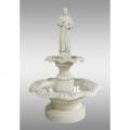  St. Francis of Assisi Double Fountain Statue in Fiberglass, 55"H 