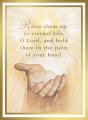  In the Palm of His Hand - Sympathy/Deceased Mass Card - 100/Bx 