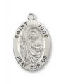  PEWTER ST. JUDE OVAL PENDANT 