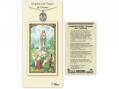  Virgen del Fatima Prayer Card w/Medal 