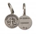  ST. FRANCIS ROUND PET TAG SPLIT RING BLESS AND PROTECTS (2 PC) 