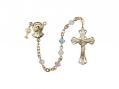  Rosary w/Multi-Color Rundell Beads 